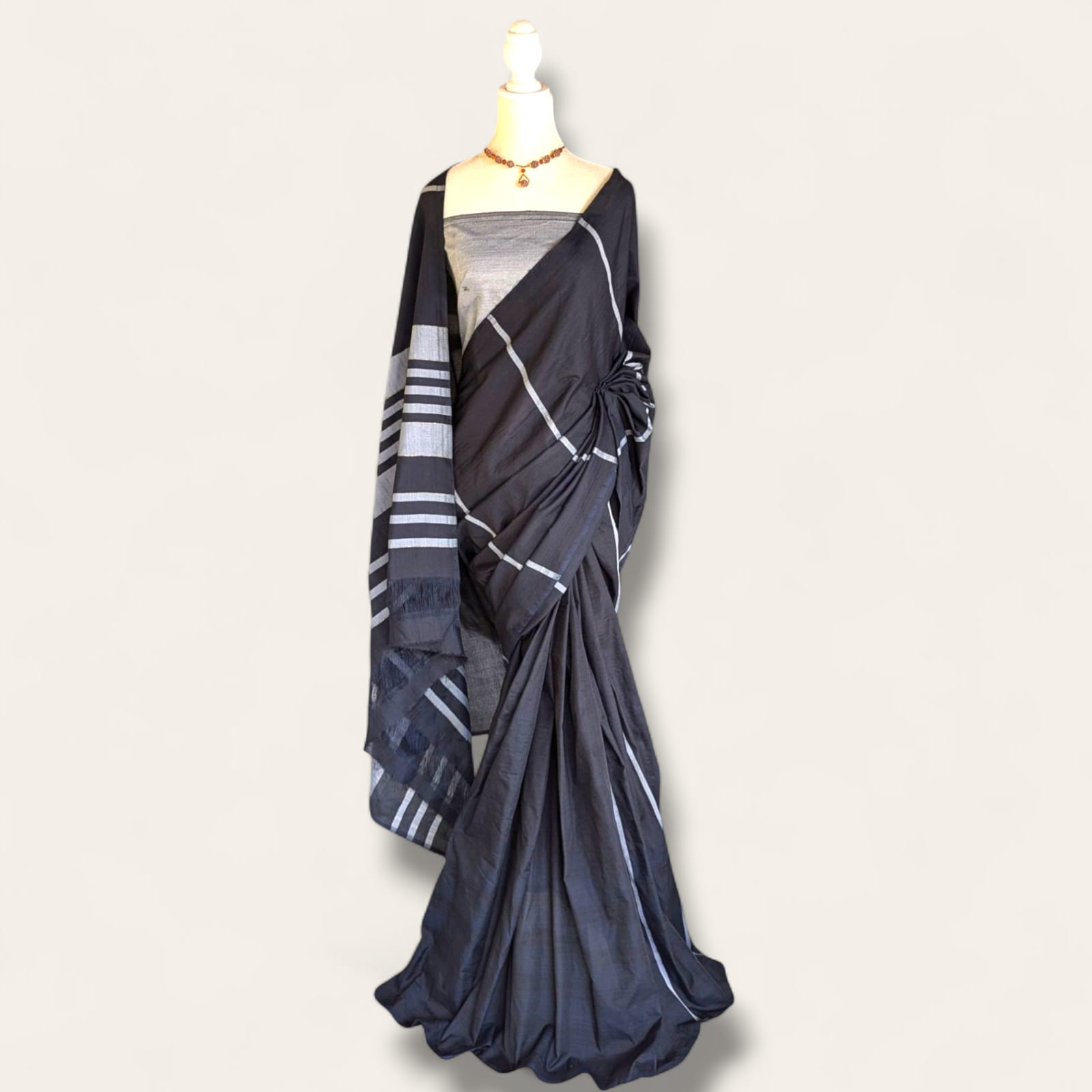 Cotton Polyester Mixed Handloom Saree